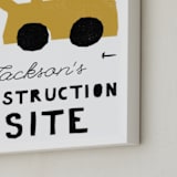 "construction site" - Personalized Art Print in Lemon by Sumak Studio - Frame Close-up