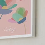 "Modern Floral" - Personalized Art Print in Pink by AlisonJerry - Frame Close-up