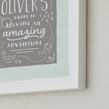 "Our Story" - Personalized Art Print in Gray by JeAnna Casper - Frame Close-up