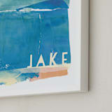 "Night Swim" - Personalized Art Print in Blue by sue prue - Frame Close-up