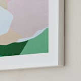 "Abstracted Summer Hills" - Art Print in blush by Jennifer Hallock - Frame Close-up