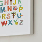 "Illustrated Alphabet" - Art Print in Primary by Annie Holmquist - Frame Close-up