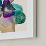 "Fleur de Papier" - Art Print in Purple by Karen Kardatzke - Frame Close-up
