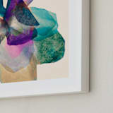 "Fleur de Papier" - Art Print in Purple by Karen Kardatzke - Frame Close-up