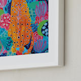 "Cat's Cradle" - Art Print in Golden Cat Fur by marcia biasiello - Frame Close-up