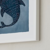"Deep Down" - Art Print in Ocean Blue by Vera Lim - Frame Close-up