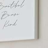 "Affirmation" - Art Print in Snow by AK Graphics - Frame Close-up