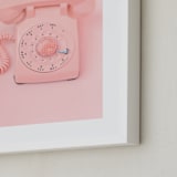 "0 is for operator." - Art Print in Strawberry Shortcake Pink by Alicia Abla - Frame Close-up