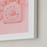 "0 is for operator." - Art Print in Strawberry Shortcake Pink by Alicia Abla - Frame Close-up