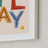 "Creative Play" - Art Print in Cream by Nazia Hyder - Frame Close-up
