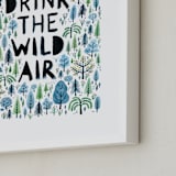 "Drink the Wild Air" - Art Print in Ocean by Surface Love - Frame Close-up