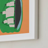 "Two Liter Ship" - Art Print in sweet orange by Elliot Stokes - Frame Close-up