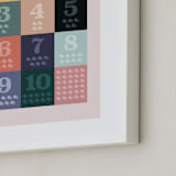 "1, 2 , 3, Oh I See! Count Along Numbers" - Art Print in Rainbow Sorbet by Karyna Amador Design - Frame Close-up