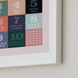 "1, 2 , 3, Oh I See! Count Along Numbers" - Art Print in Rainbow Sorbet by Karyna Amador Design - Frame Close-up