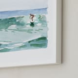 "Hang Five" - Art Print in Pacific Green by Mary Cecelia - Frame Close-up
