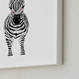 "baby animal.zebra" - Art Print in black by Cass Loh - Frame Close-up