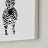"baby animal.zebra" - Art Print in black by Cass Loh - Frame Close-up