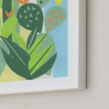 "Tropical Flourishes" - Art Print in Lemon by Katie Turner - Frame Close-up