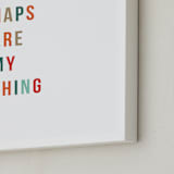 "Naps Are My Thing" - Art Print in Clementine by Christie Garcia - Frame Close-up