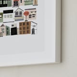 "Townhouse" - Art Print in Olive Beige by Jenna Skead - Frame Close-up