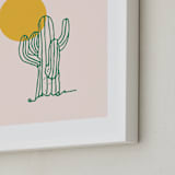 "Saguaro I" - Art Print in Blush by Erika Firm - Frame Close-up