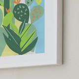 "Tropical Flourishes" - Art Print in Lemon by Katie Turner - Frame Close-up