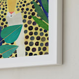 "Jungle Leopard" - Art Print in Dark Blue by melanie mikecz - Frame Close-up