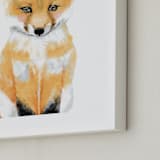 "Baby Animal.Fox" - Art Print in Osage Orange by Cass Loh - Frame Close-up