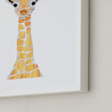 "baby animal.giraffe" - Art Print in merigold by Cass Loh - Frame Close-up