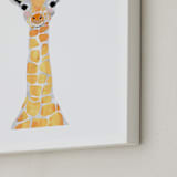 "baby animal.giraffe" - Art Print in merigold by Cass Loh - Frame Close-up