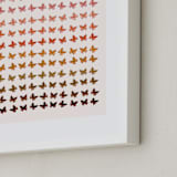"Ombre Butterflies" - Art Print in Blush Pink by Shannon Kirsten - Frame Close-up