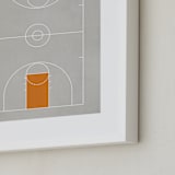 "Full Court" - Art Print in Smoke Orange by Jennifer Morehead - Frame Close-up
