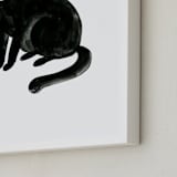 "Graphic cat" - Art Print in ink by Alexandra Dzh - Frame Close-up