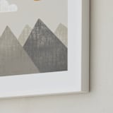 "The Mountains are Calling in the Morning" - Art Print in Mountain by Meghan Hageman - Frame Close-up