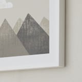 "The Mountains are Calling in the Morning" - Art Print in Mountain by Meghan Hageman - Frame Close-up