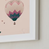 "To The Stars" - Art Print in Pale Pink by Caroline Mint - Frame Close-up