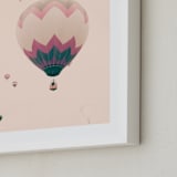 "To The Stars" - Art Print in Pale Pink by Caroline Mint - Frame Close-up