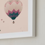 "To The Stars" - Art Print in Pale Pink by Caroline Mint - Frame Close-up