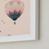 "To The Stars" - Art Print in Pale Pink by Caroline Mint - Frame Close-up