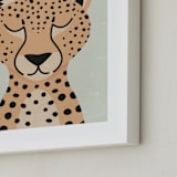 "Cheetah" - Art Print in Dry Grass by 2birdstone - Frame Close-up