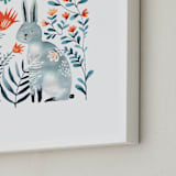 "Meadow Bunny" - Art Print in Ocean blue by Surface Love - Frame Close-up