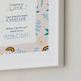 "All About Me" - Art Print in Peachy by Naava Katz - Frame Close-up
