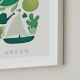 "Ten Green Things" - Art Print in Green by Ana Peake - Frame Close-up