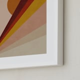 "Abstract Sunrise" - Art Print in Maroon Red by Lucrecia Caporale - Frame Close-up