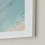"Tiny Swimmers" - Art Print in Aqua Blue by Irene Suchocki - Frame Close-up