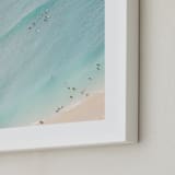 "Tiny Swimmers" - Art Print in Aqua Blue by Irene Suchocki - Frame Close-up