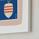 "Oh Buoy" - Art Print in Blush by Nadia Hassan - Frame Close-up