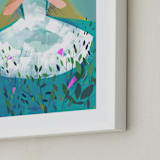 "Alice" - Art Print in Blue by Lori Wemple - Frame Close-up