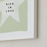 "rich in love" - Art Print in mint by Lindsay Stetson Thompson - Frame Close-up
