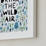 "Drink the Wild Air" - Art Print in Ocean by Surface Love - Frame Close-up